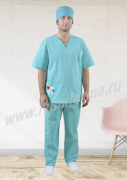 Костюм ветеринара мужской бязь ГОСТ арт. М-02-94-БЗ